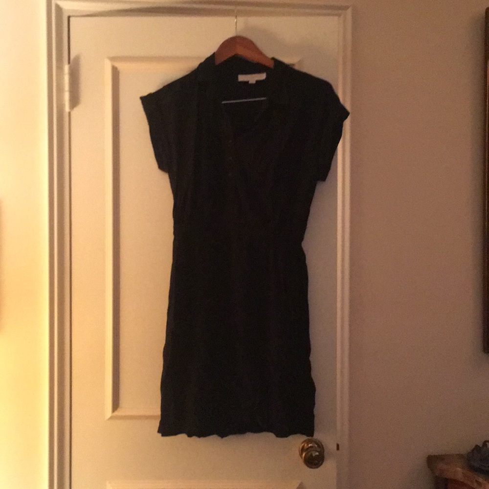 Black shirt dress